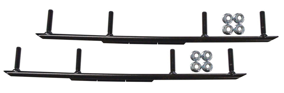 Blue XCS Snowmobile Skis with 10" Round Bars Complete Kit P25548