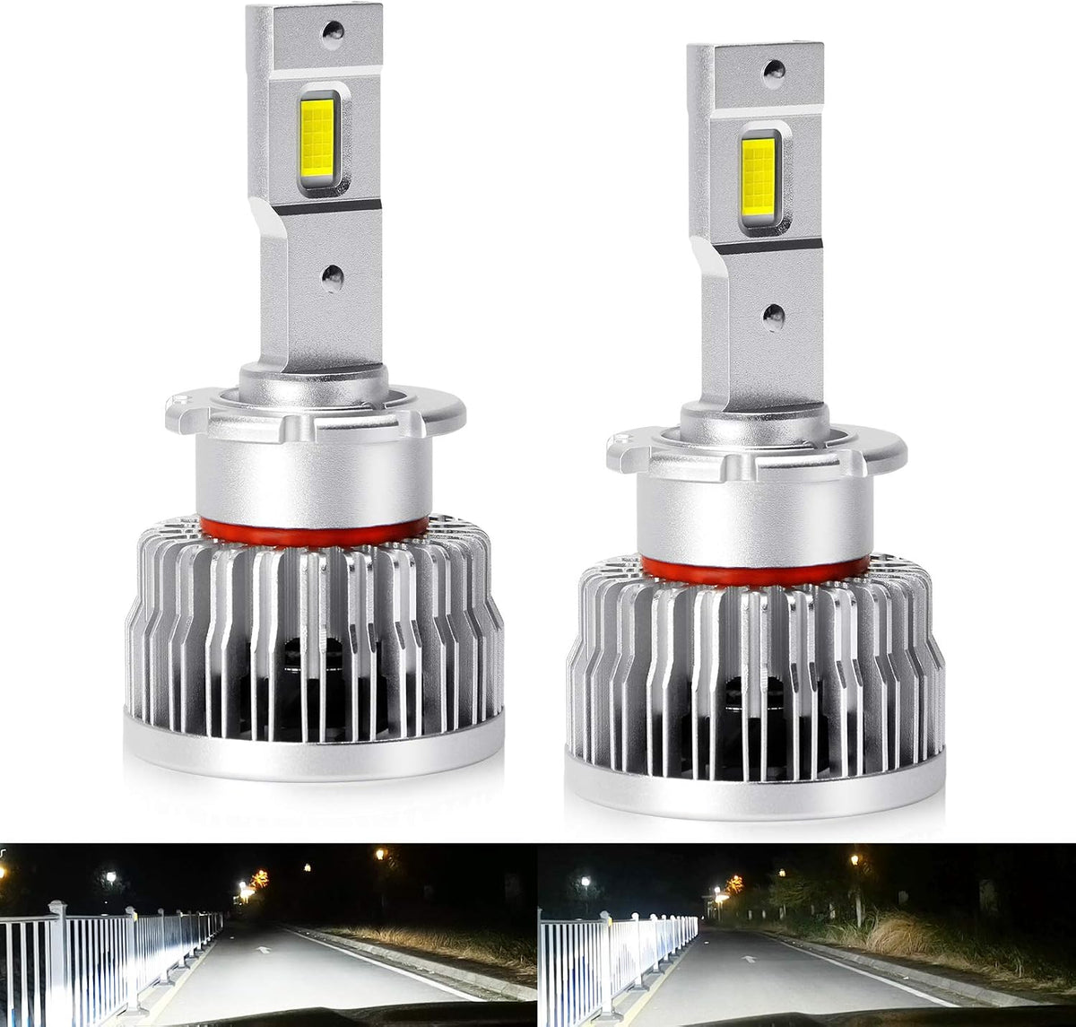 D2S LED Headlight Bulbs Conversion Kit, 8600LM 6000K 35W, D2R LED Headlights B77802