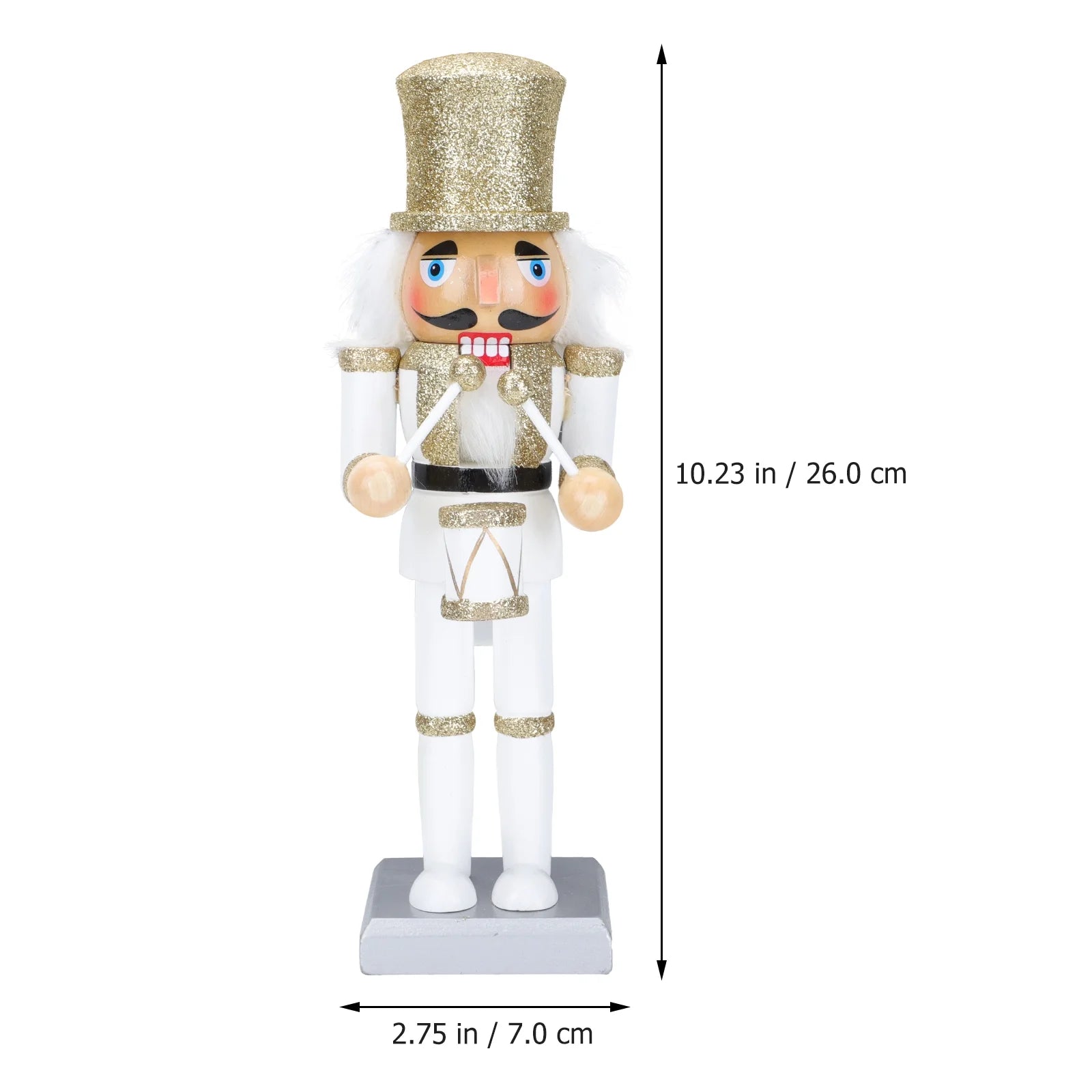 White Wooden Nutcracker Soldier Doll Christmas Decor A5094