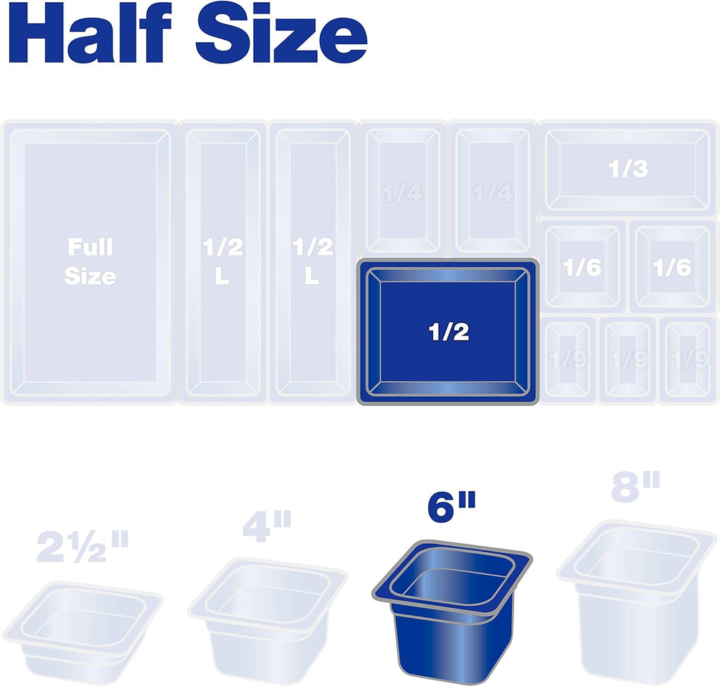 Black Half-Size Food Pan, 8.7 qt, Case of 6 T907111