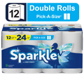 White 12 Double Rolls Paper Towels B500