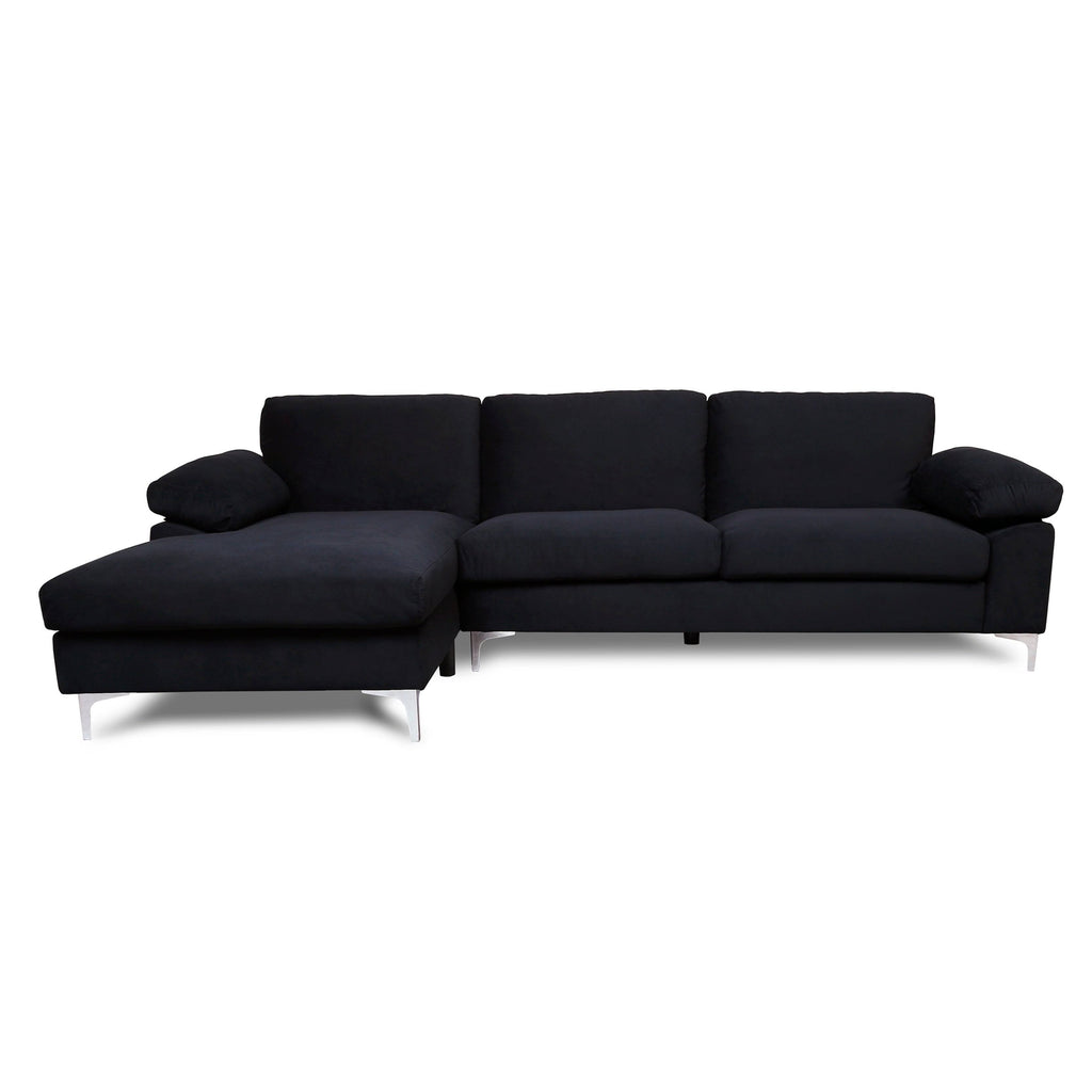 Velvet Modular Sofa Black Purple Reversible G7585