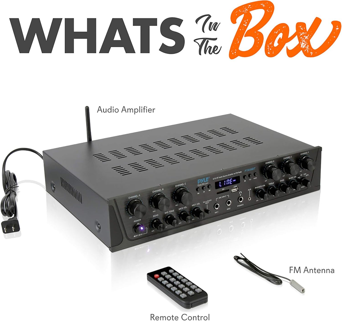 6 Channel 600 Watt Bluetooth Stereo Receiver Amplifier with Digital LCD X9270