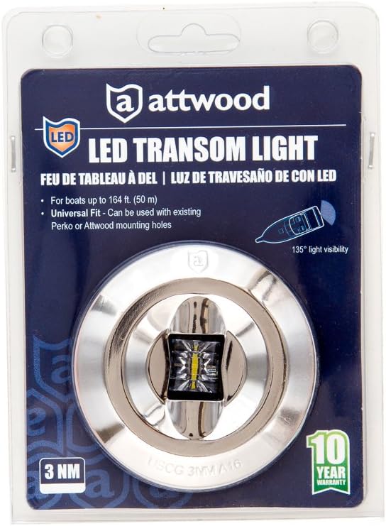 Universal Watertight Marine Boat LED Round Transom Light Z663