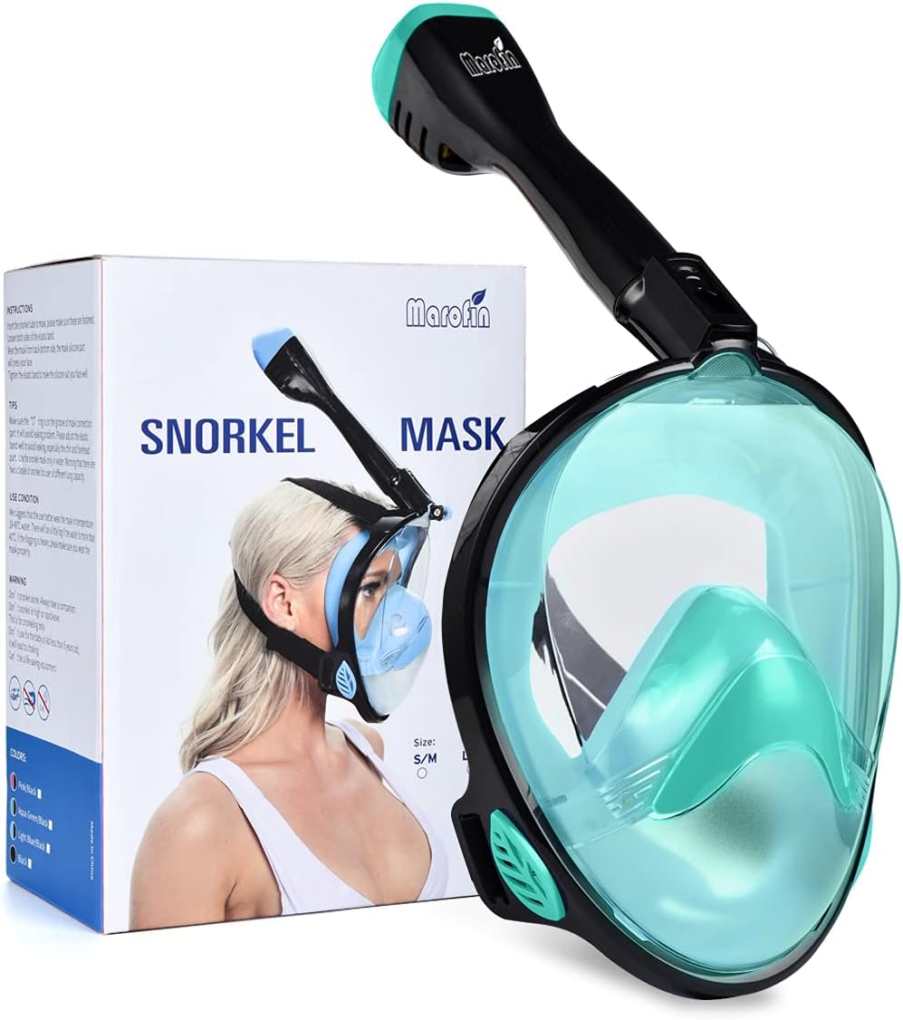 Full Face Snorkel Mask with Camera Mount, Pack of 2 M3321
