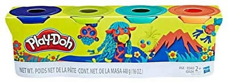 Play Doh Compound Bundle Classic Colors 4 Pack + Wild Colors 4 Pack L956313
