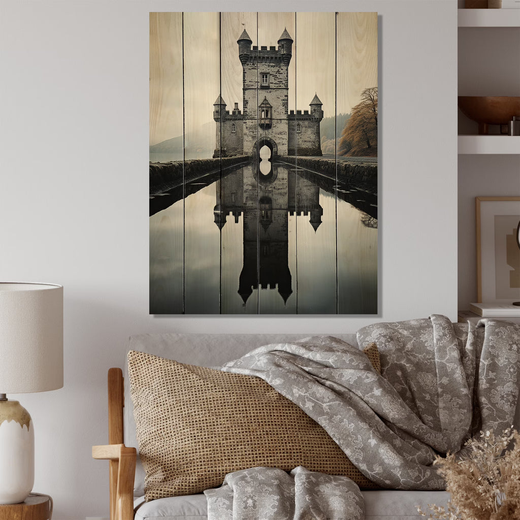 Natural Pine Wood Cityscapes Print M276139