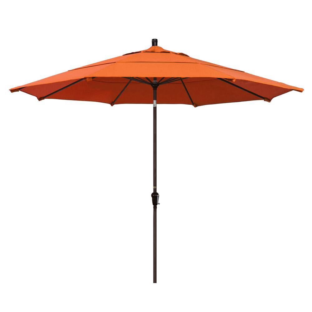 Bronze/Tangerine Patio Umbrella with Aluminum Pole T952501