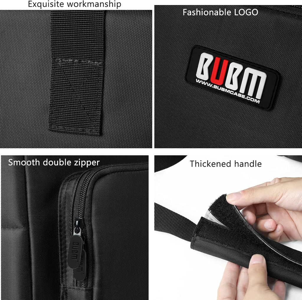 Black Desktop Computer Tower PC Carrying Case Travel Storage Bag with Wheels O9742