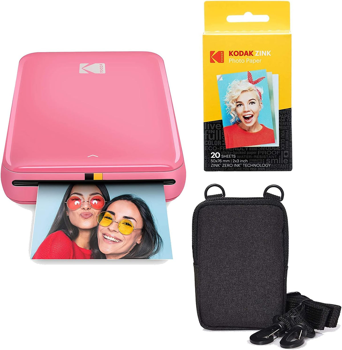 Pink Instant Photo Printer with Bluetooth/NFC J5207