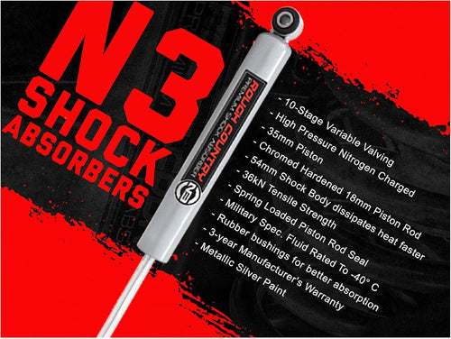 0-3" N3 Rear Shock Absorbers Y465