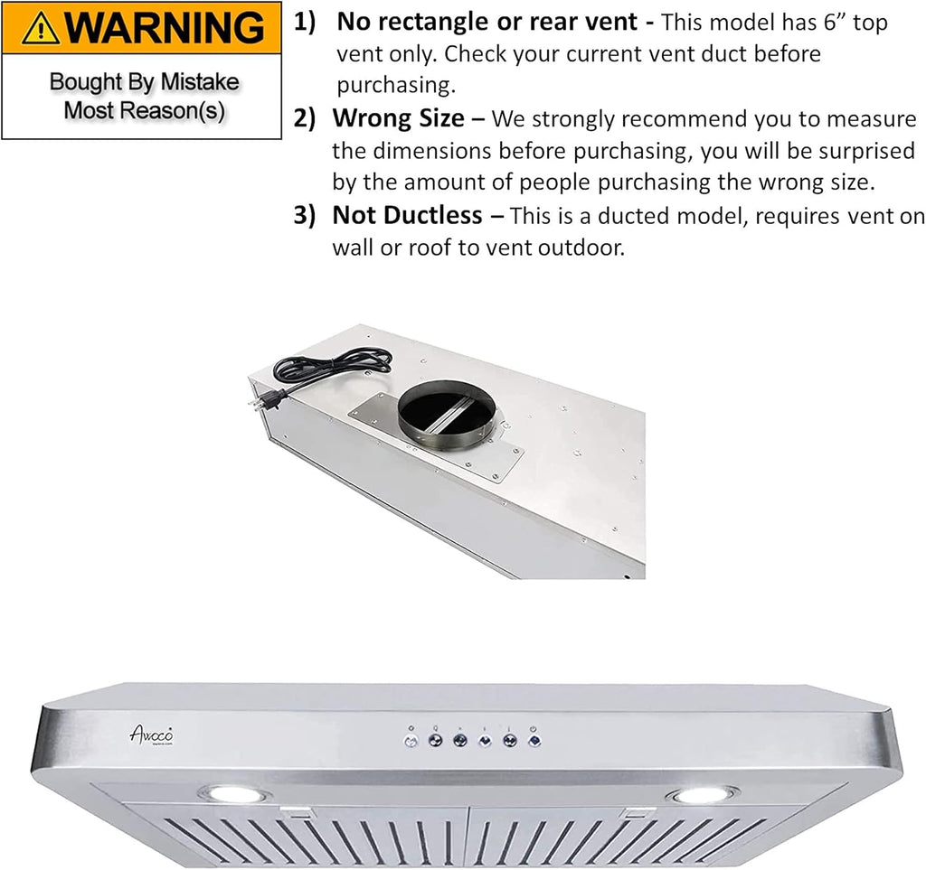 Stainless Steel Under Cabinet Range Hood with 2 LED Lights E92770
