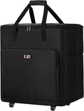 Black Desktop Computer Tower PC Carrying Case Travel Storage Bag with Wheels O9742