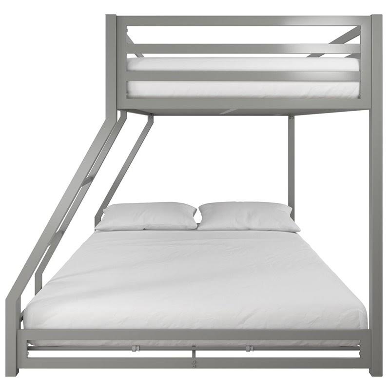 Twin Over Full Metal Bunk Bed in Silver Q131802