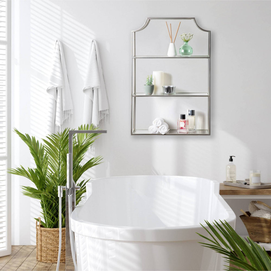 4-Tier Wall Shelf - Silver U6745