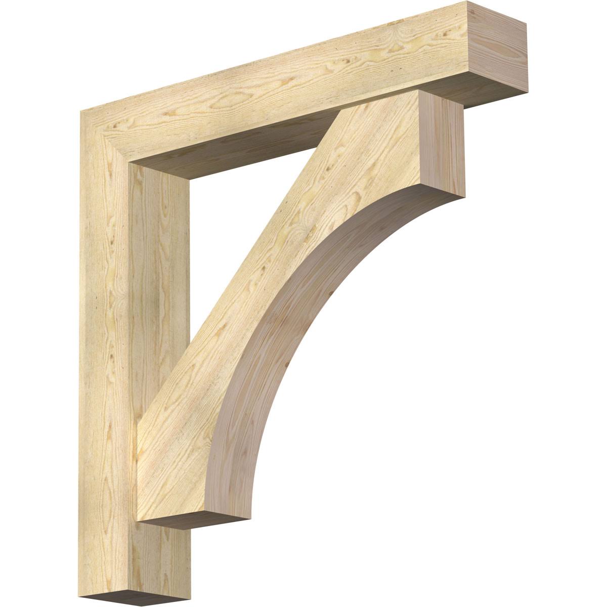 Douglas Fir Bracket with Offset Brace D9875