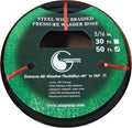Black 5/16 x 50 FT Wire Braided Rubber Pressure Washer Hose E90039