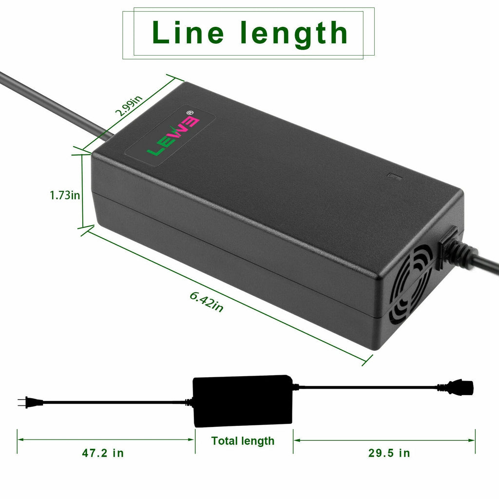67.2V 2A T Plug Charger for 60V Li-ion Battery Electric Scooter E-bike Bicycle X953751