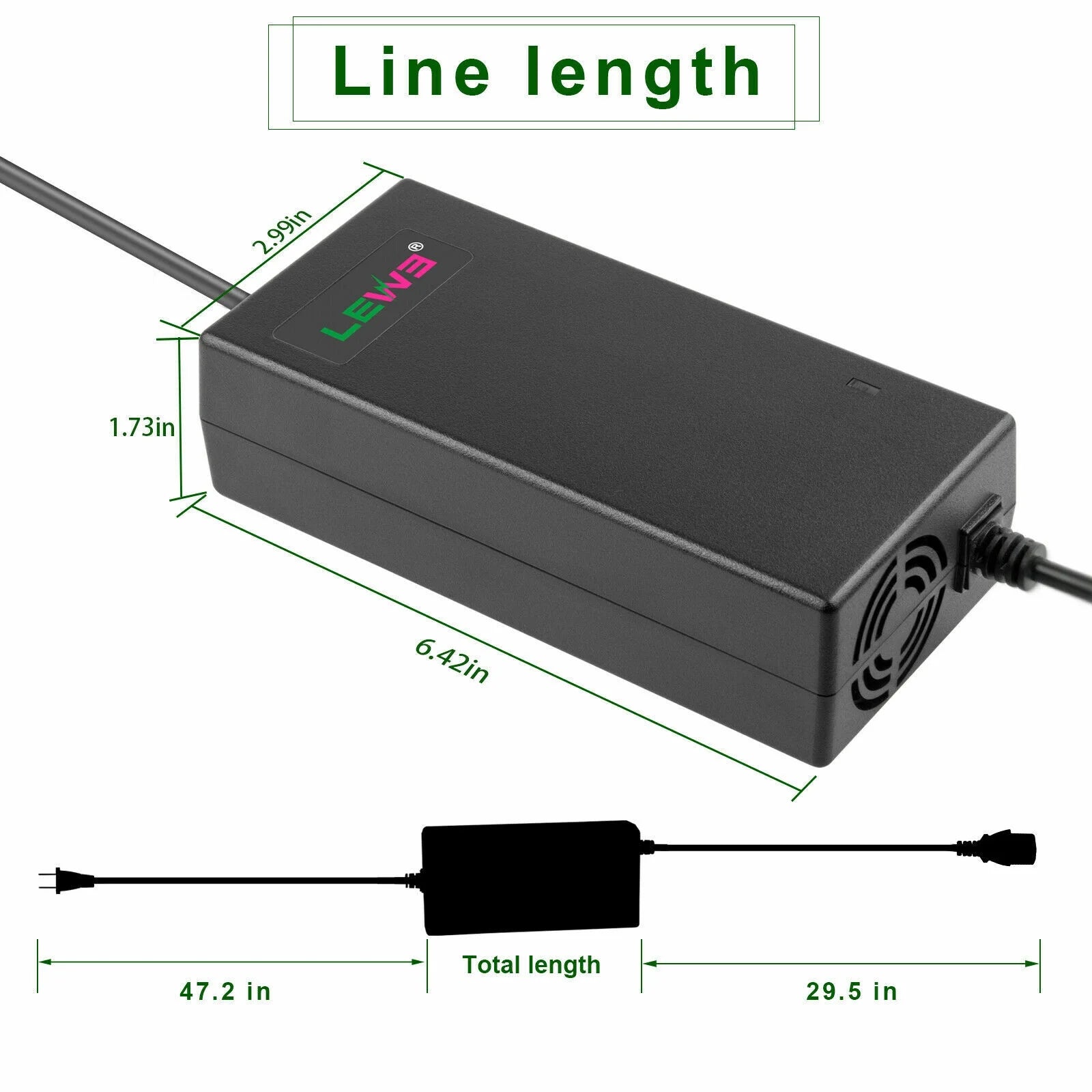 67.2V 2A T Plug Charger for 60V Li-ion Battery Electric Scooter E-bike Bicycle X953751