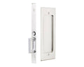 Satin Nickel Rectangular Pocket Door Mortise Set W1055