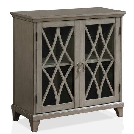 Gray 2-Shelf Hallway Cabinet O9718