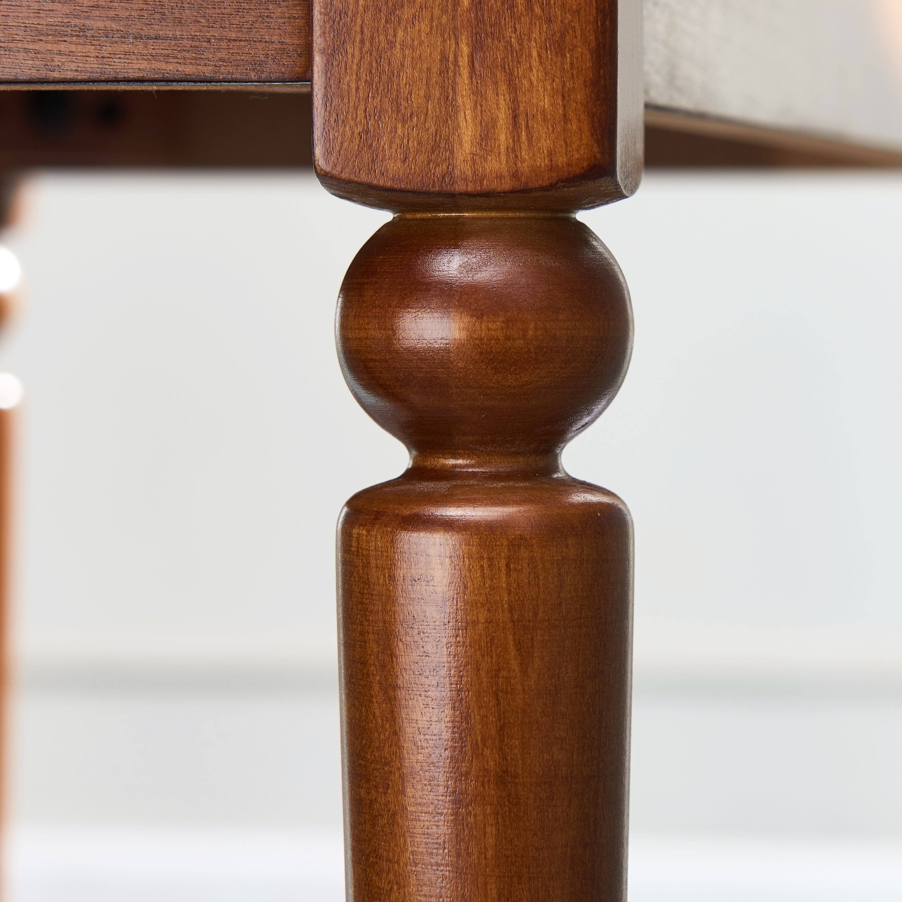 Coastal Wedge Table with Shelf in Pecan D363756