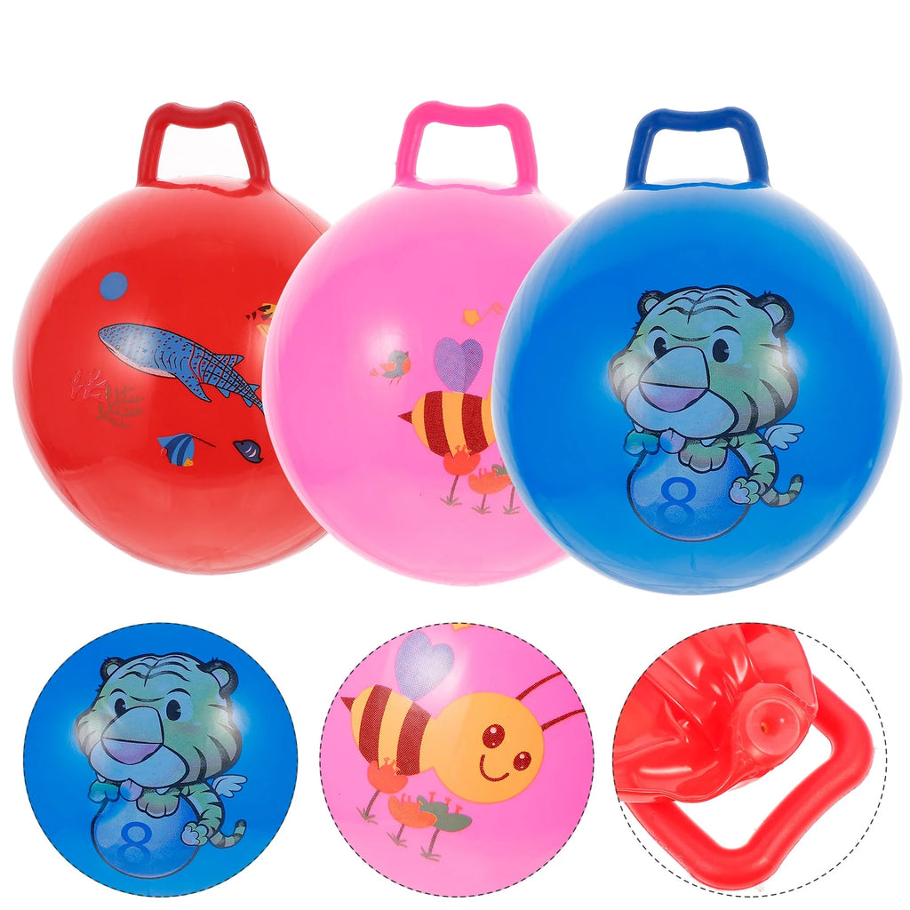 3Pcs Inflatable Hopper Balls with Handle U2491