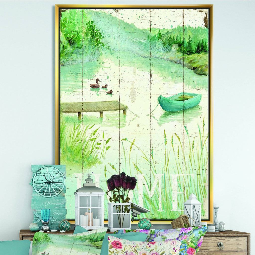 Blue Framed Canvas - 30 in. Wide x 40 in. High W536312