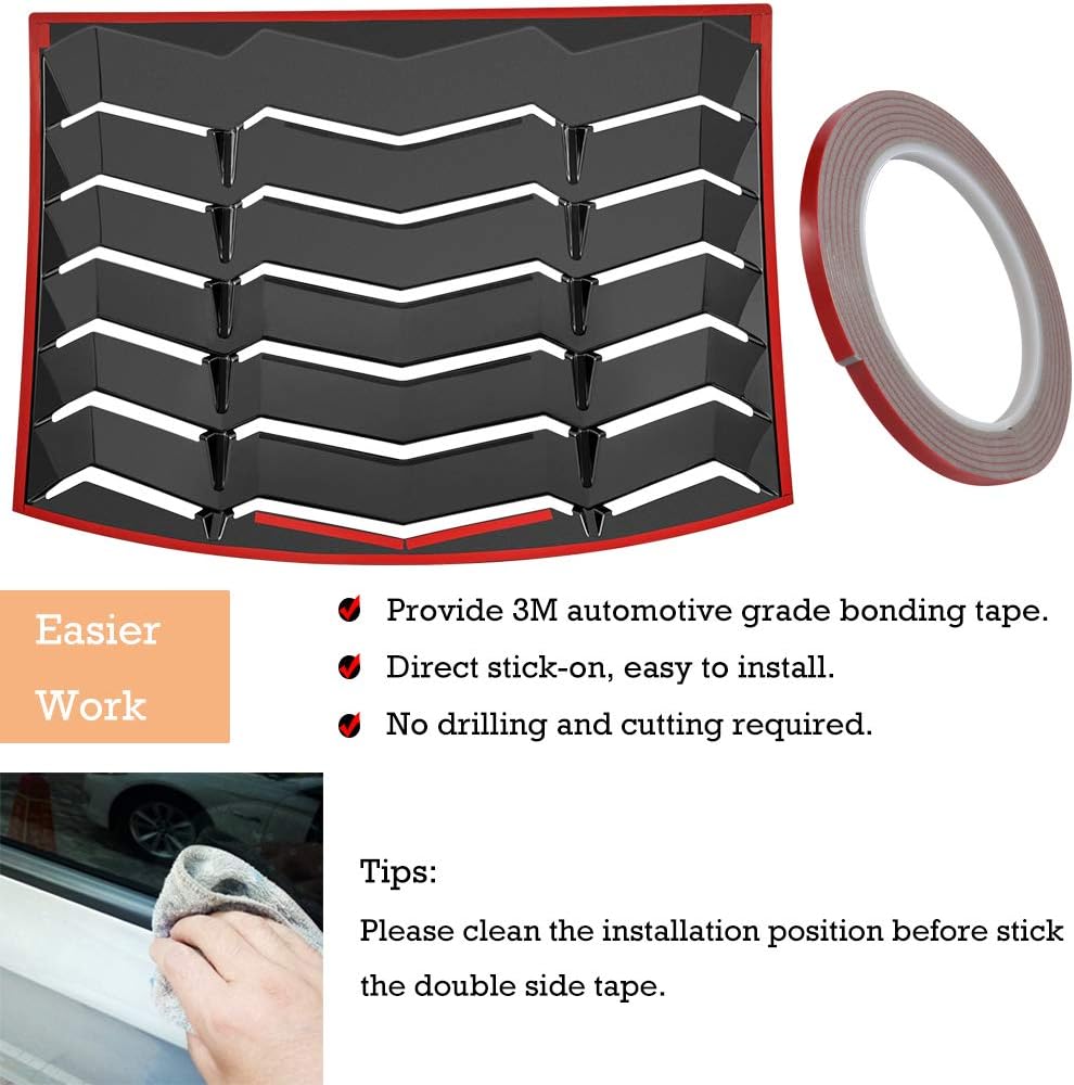 Rear Window Windshield Louver ABS Plastic T320