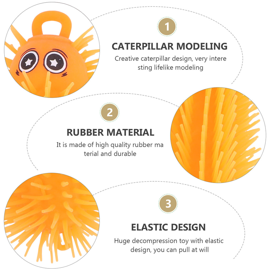 Flashing Inflatable Rubber Caterpillar Toy J897220