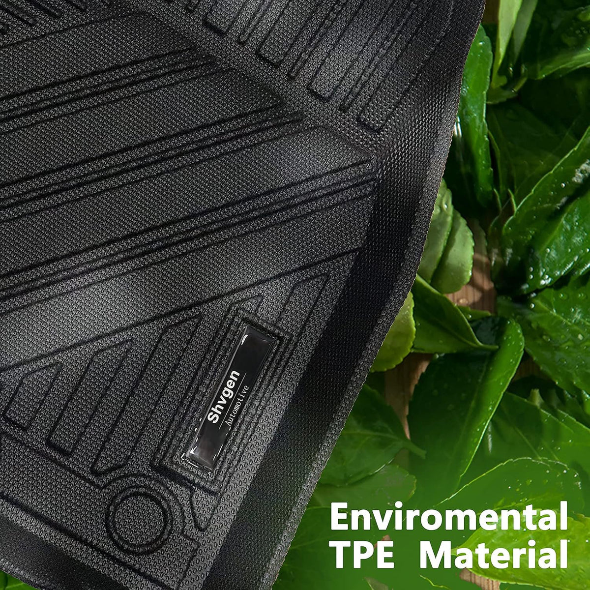 Black All-Weather Rubber Car Floor Mats and Cargo Trunk Liners Set D476034