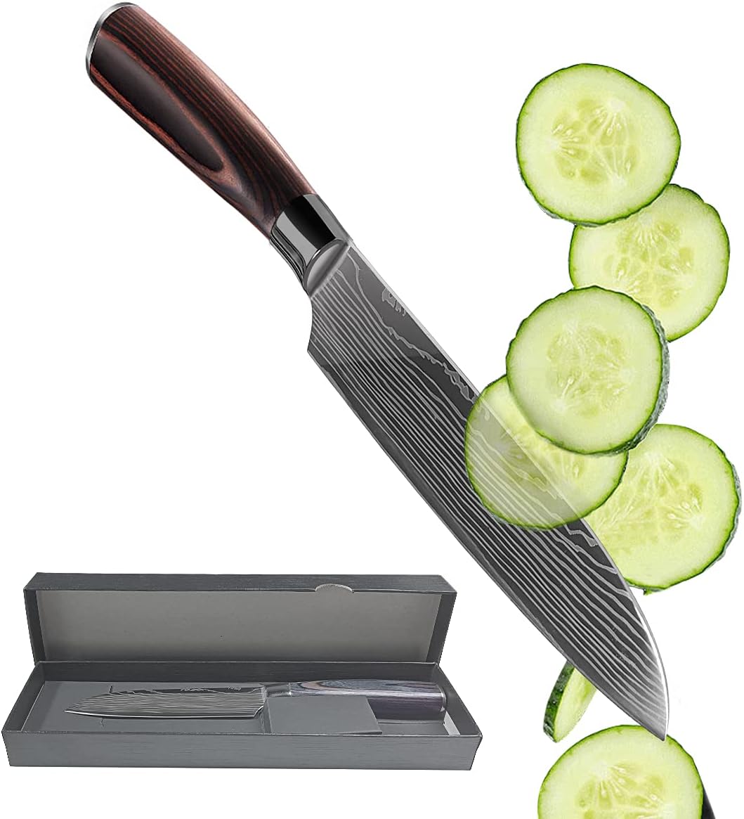 8 Inch Damascus Chefs Knife with Ergonomic Handle T70621