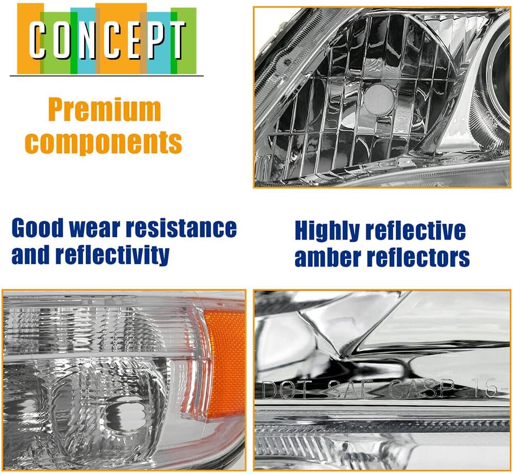 Chrome Projector Headlights for Toyota Camry K741371