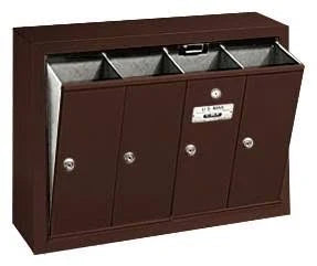 Bronze-Vertical Mailbox, Surface Mounted, 4 Doors L500183
