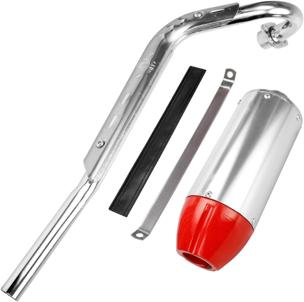 Red Pack of 2 Exhaust Muffler Silencer Pipe Assembly Kit P181514
