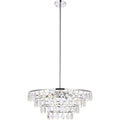 Chrome Finish 6 Light Pendant, 10 inches Tall and 24 inches Wide J994323