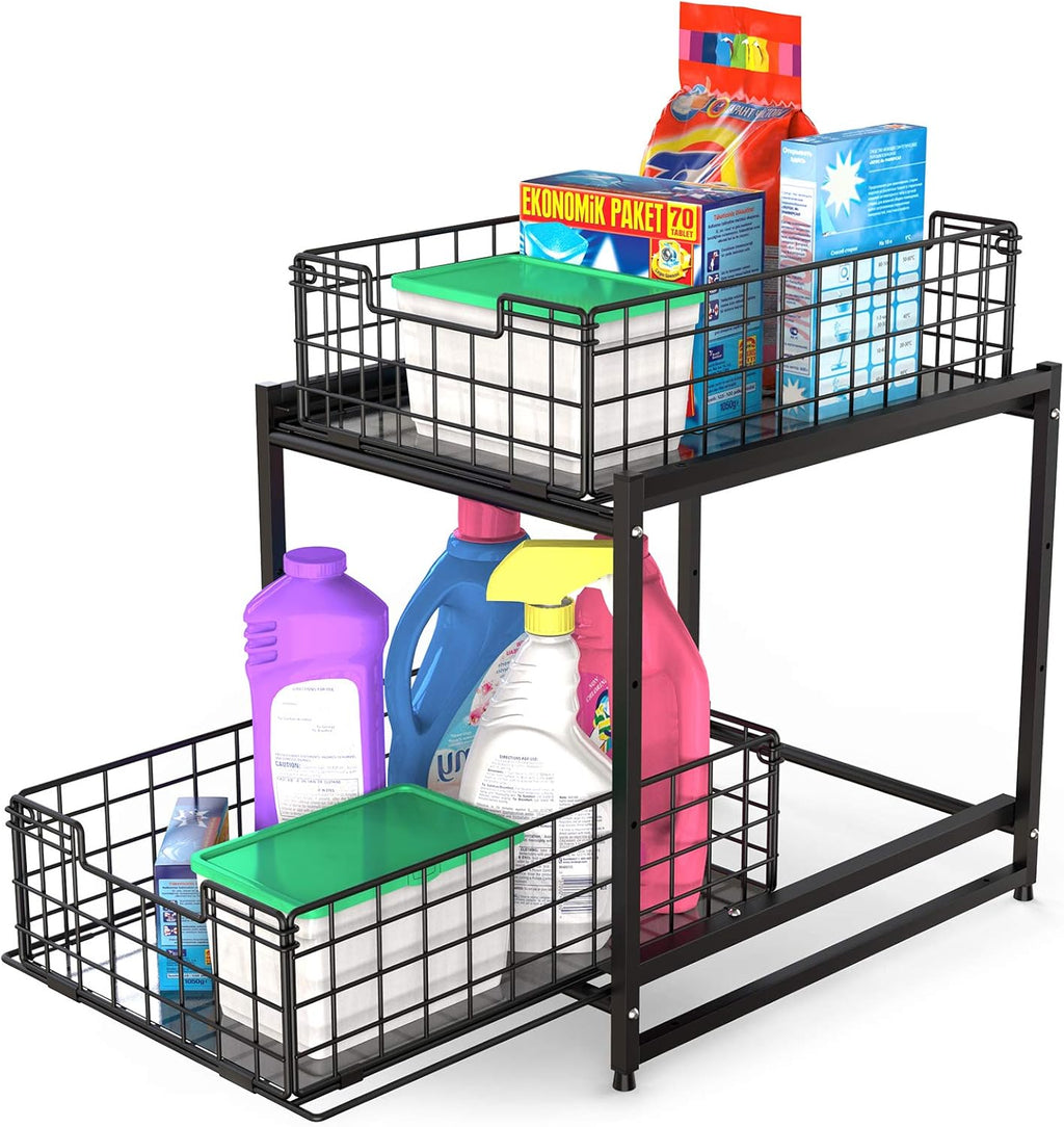 Black Under Sink Pull Out Organizer D96264