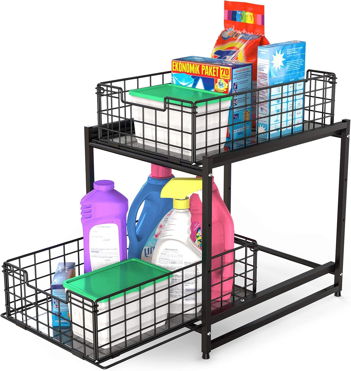 Black Under Sink Pull Out Organizer D96264