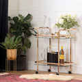 Rose Gold and Smoked Glass Bar Cart N6980
