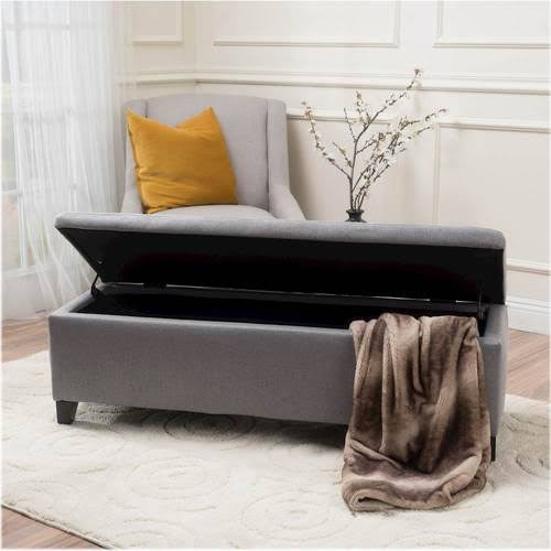 Gray Storage Ottoman B10162