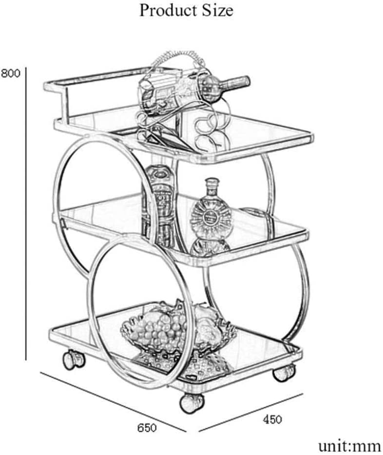 Stainless Steel Rolling Bar Cart T719