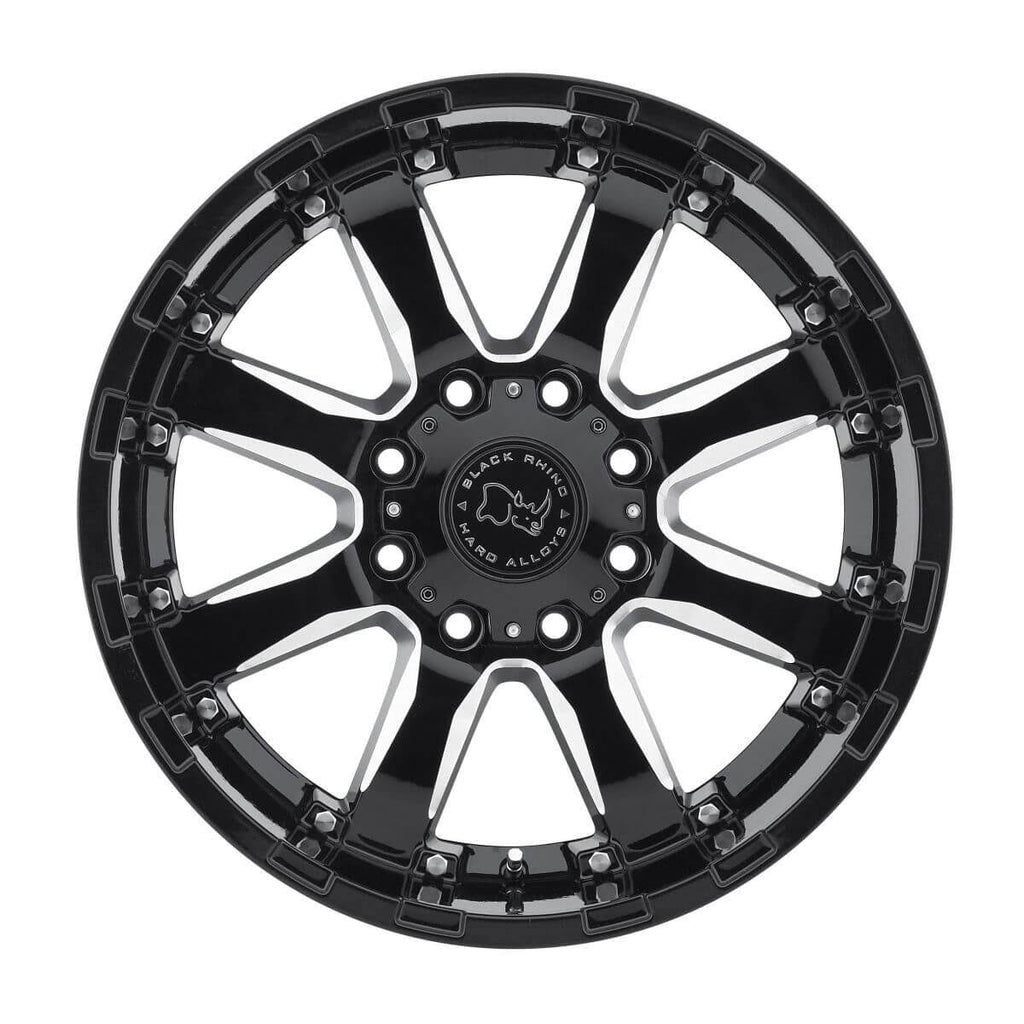 18x9 6x5.5x22 +12mm Black/Milled Wheel Rim D2368