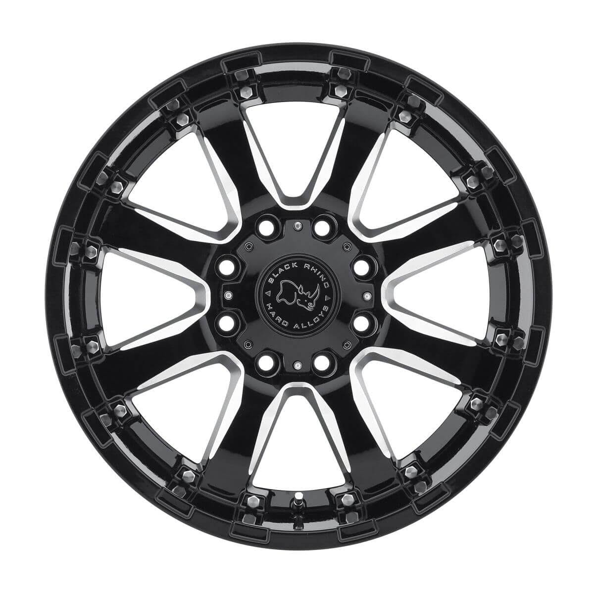18x9 6x5.5x22 +12mm Black/Milled Wheel Rim D2368