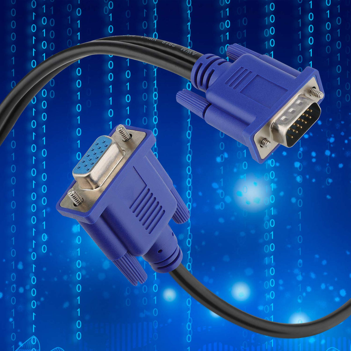 VGA Splitter Cable 1 Male to 2 Female Adapter Video Cable Pack of 2 T186
