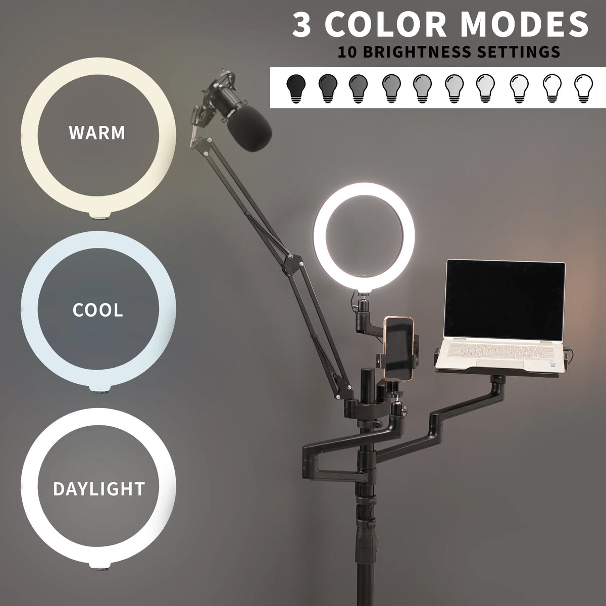 All-In-One Studio Live Stream Mobile Floor Stand H10986