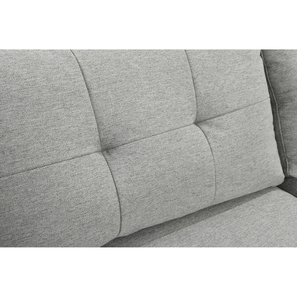 Light Gray L Shaped 3 Seater Sofa with Chaise and Storage D99456
