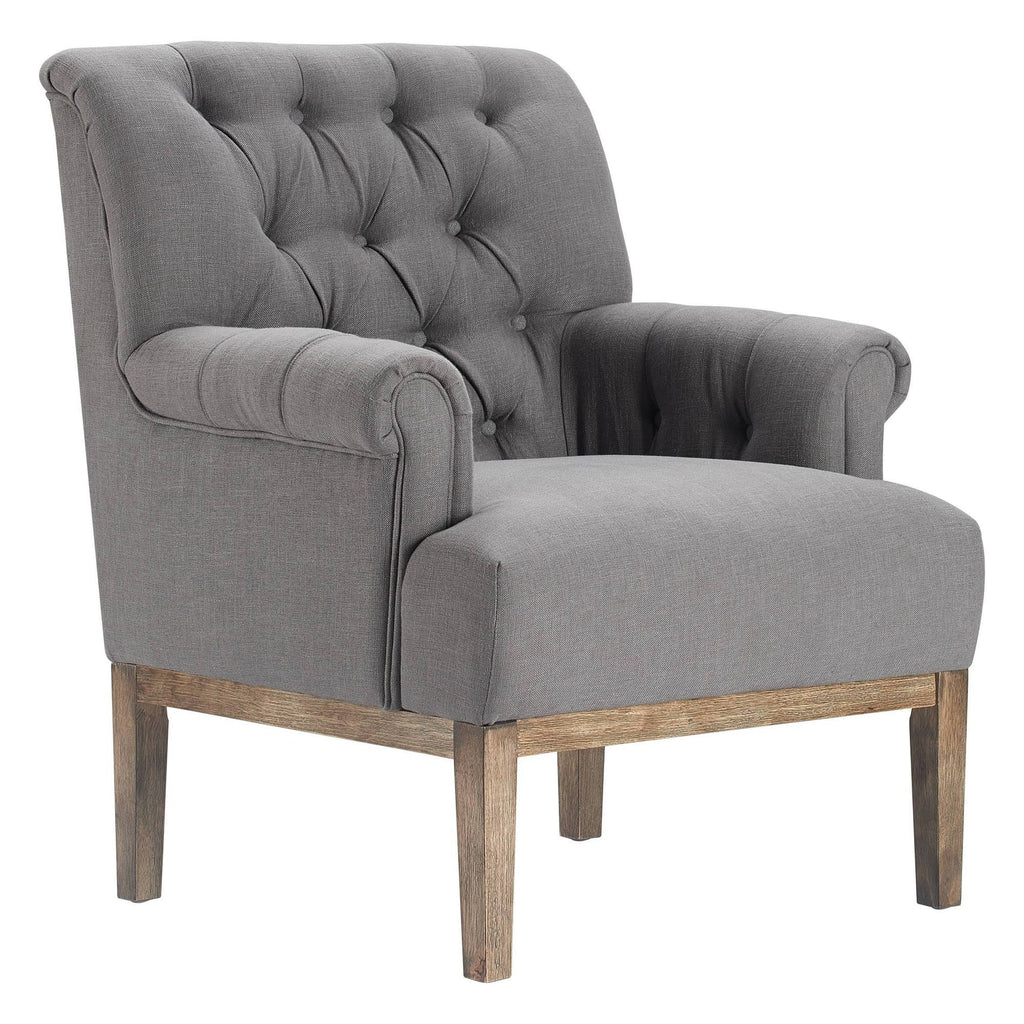 Gray Tufted Accent Chair A4893