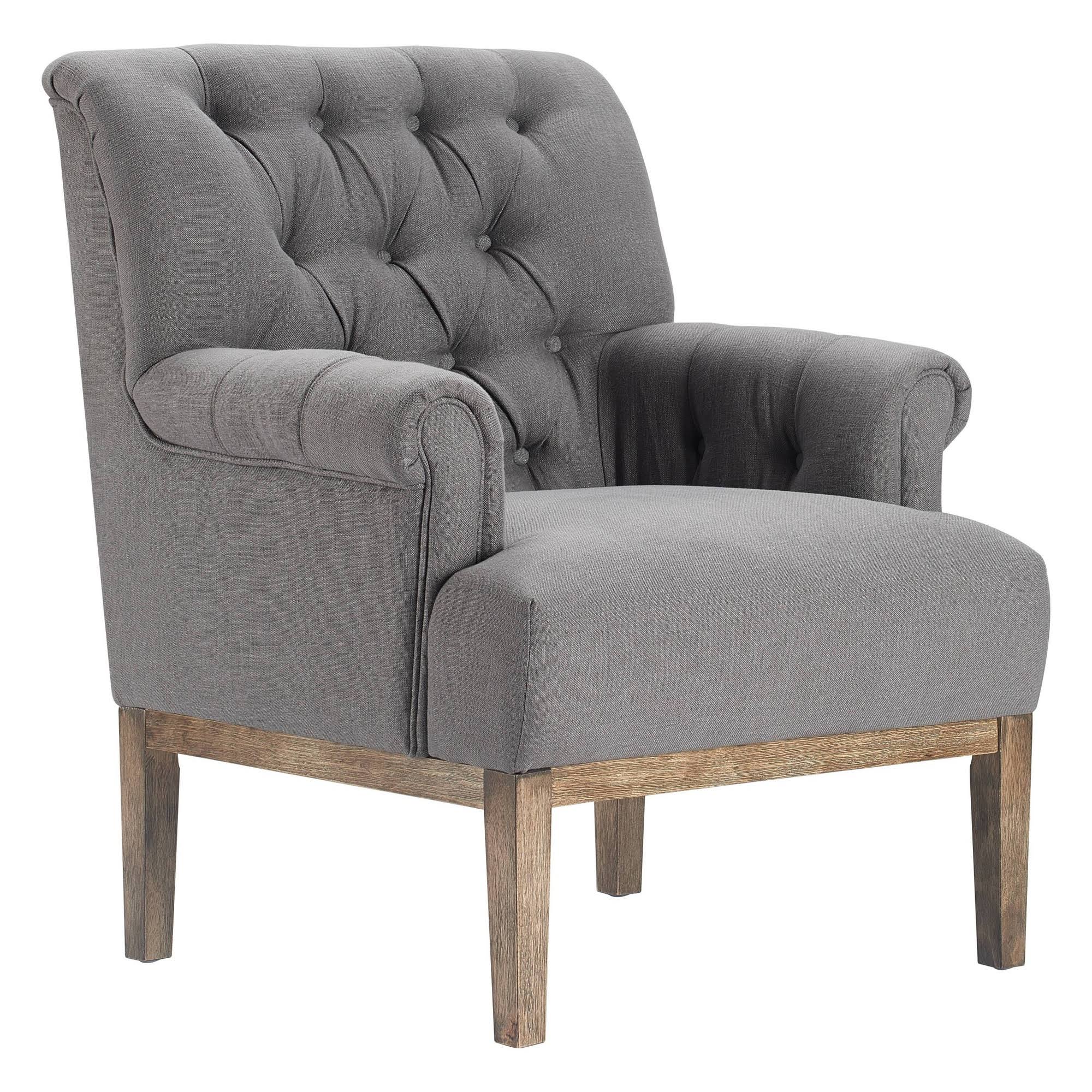 Gray Tufted Accent Chair A4893