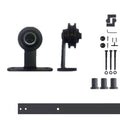 Black Sliding Barn Door Hardware Kit Q6493