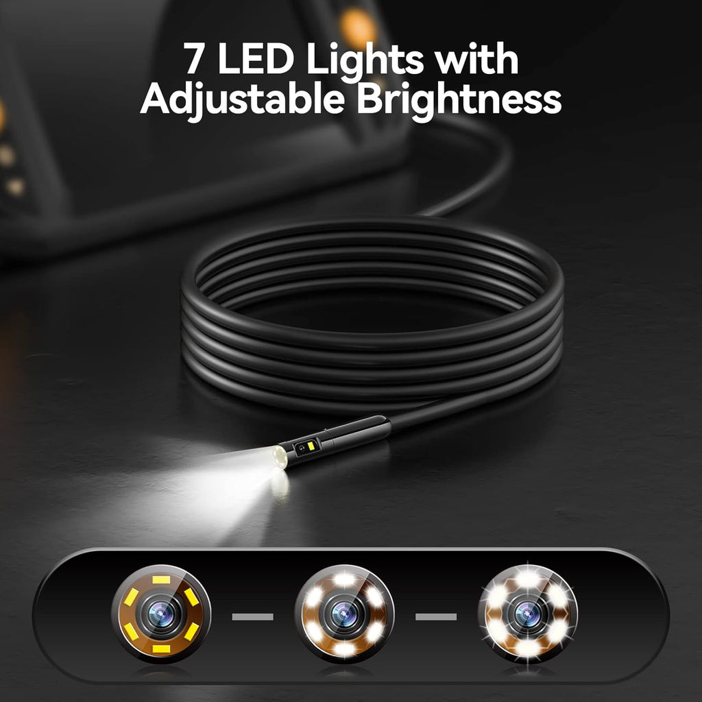 Dual Lens Endoscope with Light Flexible Snake Probe (16.5ft) K8802